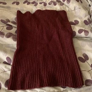 Burgundy fall scarf